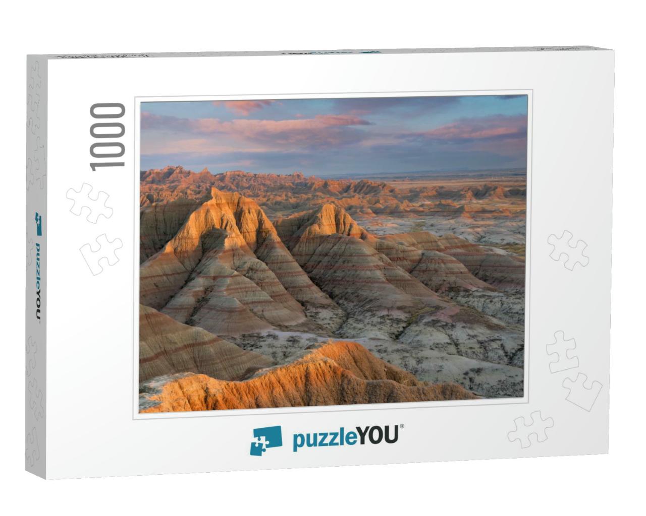 Sunset Over the Badlands from Panorama Point At Badlands... Jigsaw Puzzle with 1000 pieces