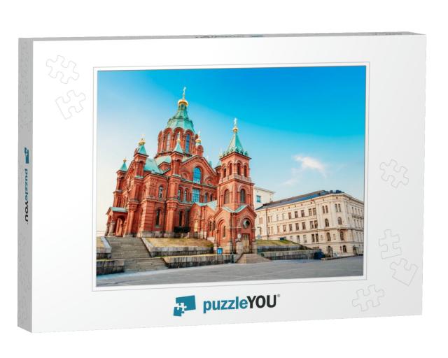 Uspenski Cathedral, Helsinki on Hill At Summer Sunny Day... Jigsaw Puzzle