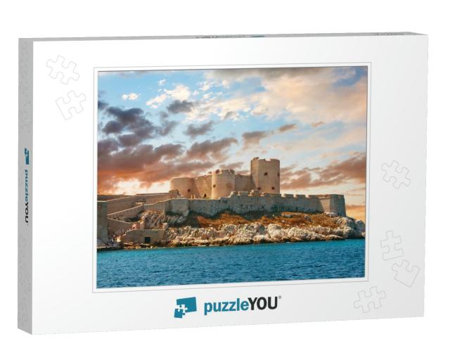 Fantastic Sunset Over Famous If Castle, Chateau Dif, Mars... Jigsaw Puzzle