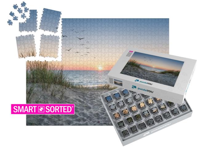 Sand Dunes on the Beach At Sunset... | SMART SORTED® | Jigsaw Puzzle with 1000 pieces