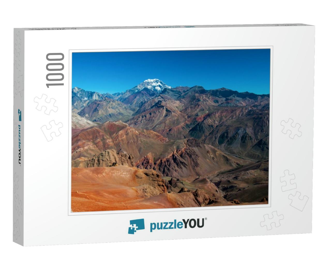 The View to the Aconcagua Mountain from the Top of the Mo... Jigsaw Puzzle with 1000 pieces