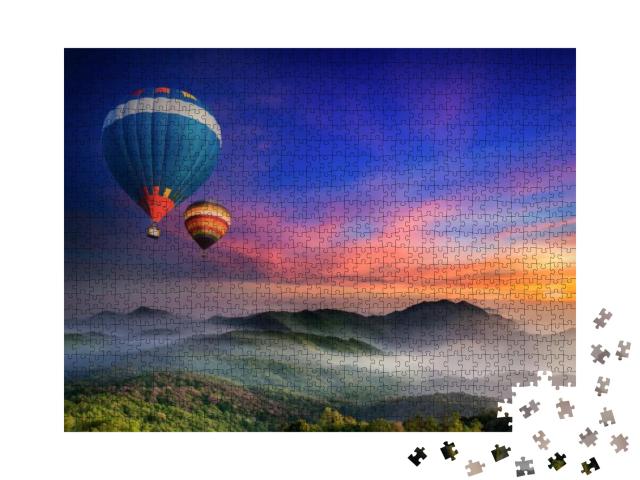 Doi Inthanon National Park in the Sunrise & Main Road At... Jigsaw Puzzle with 1000 pieces