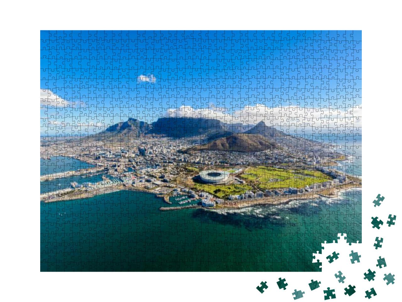 Aerial View of Cape Town, South Africa on a Sunny Afterno... Jigsaw Puzzle with 1000 pieces