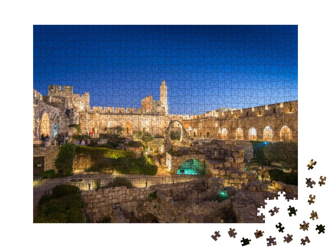 The City of David Museum Archeological Gardens in the Eve... Jigsaw Puzzle with 1000 pieces