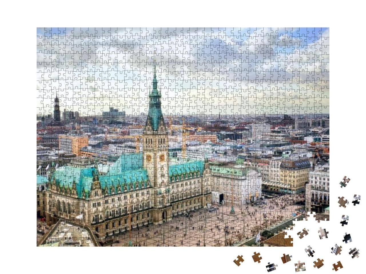Hamburg City Hall, Germany... Jigsaw Puzzle with 1000 pieces