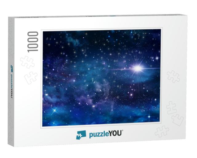 Beautiful Background of the Night Sky with Stars... Jigsaw Puzzle with 1000 pieces