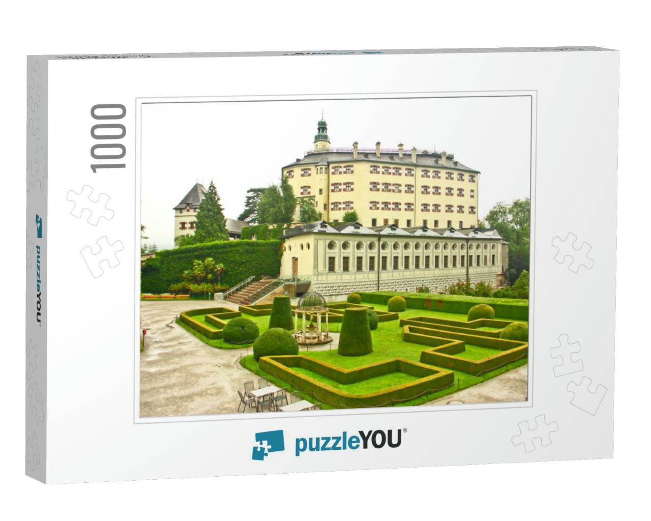 Ambras Castle & Garden, Landmark in Innsbruck, Austria... Jigsaw Puzzle with 1000 pieces