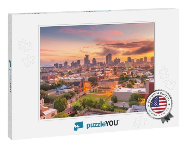 New Orleans, Louisiana, USA Downtown City Skyline At Dawn... Jigsaw Puzzle