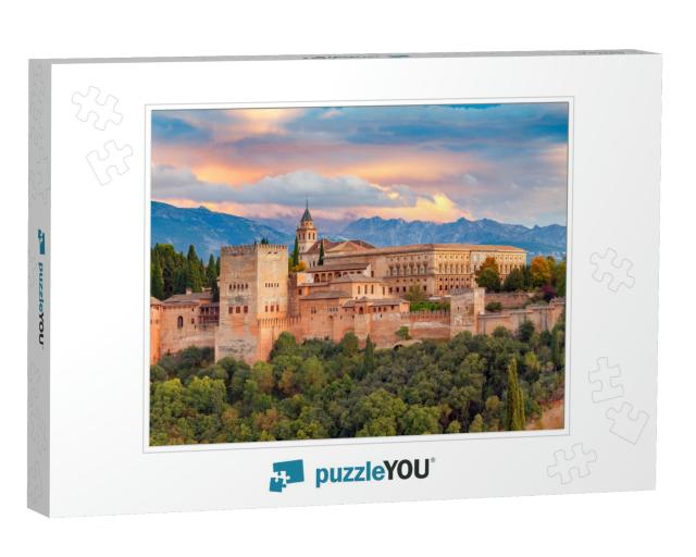 Granada. the Fortress & Palace Complex Alhambra... Jigsaw Puzzle