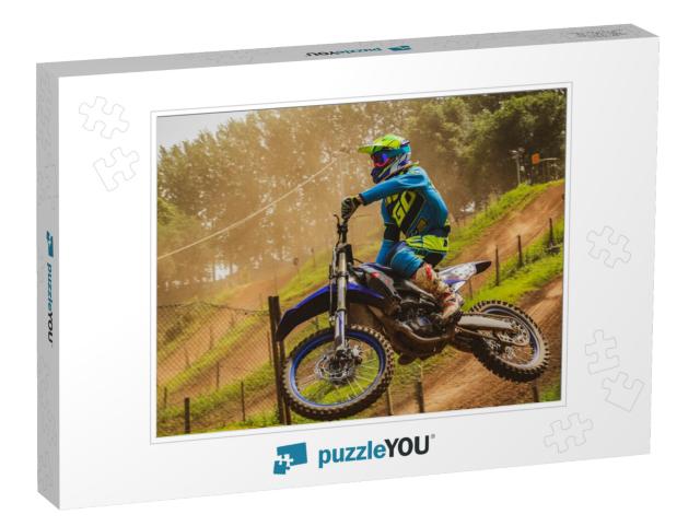 Sport Motocross Competition & Freestyle Sportsman in Moti... Jigsaw Puzzle