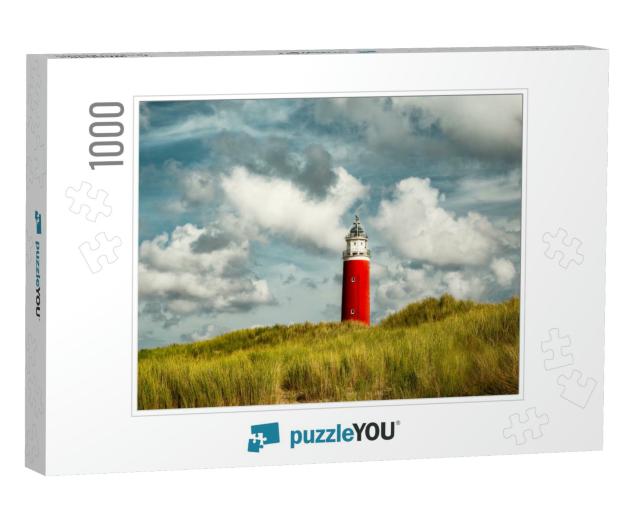 The Lighthouse of Texel Island, the Netherlands on a Beau... Jigsaw Puzzle with 1000 pieces