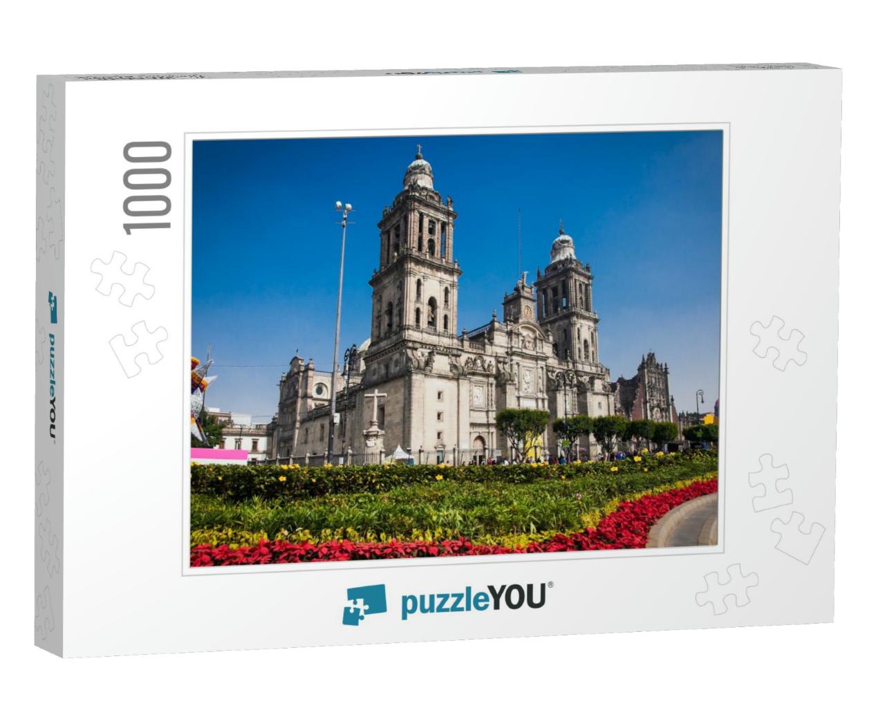 Exterior Metropolitan Cathedral in Mexico City, Latin Ame... Jigsaw Puzzle with 1000 pieces