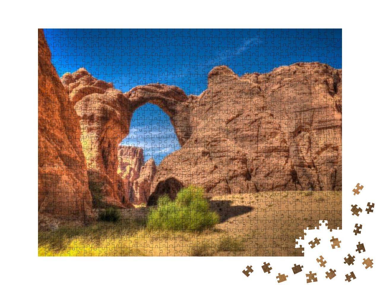 Abstract Rock Formation At Plateau Ennedi Aka Aloba Arch... Jigsaw Puzzle with 1000 pieces