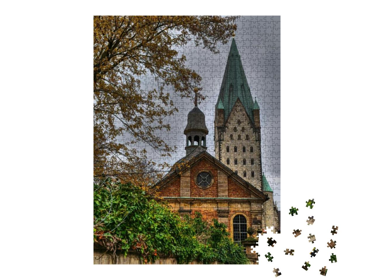 The City of Paderborn & the Pader River... Jigsaw Puzzle with 1000 pieces