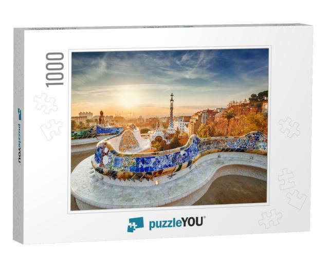 View of Barcelona from the Park At Sunrise... Jigsaw Puzzle with 1000 pieces