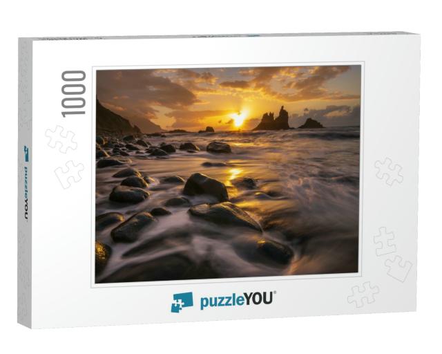 Dramatic Sunset on the Coast of Tenerife... Jigsaw Puzzle with 1000 pieces
