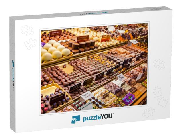 Variety of Chocolate Pralines At the English Market, Irel... Jigsaw Puzzle