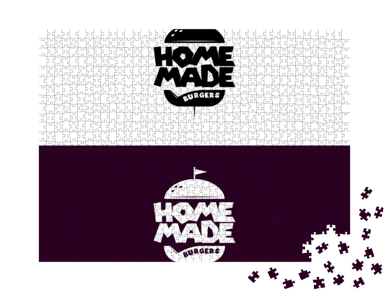 Homemade Burgers Retro Logo, Emblem... Jigsaw Puzzle with 1000 pieces