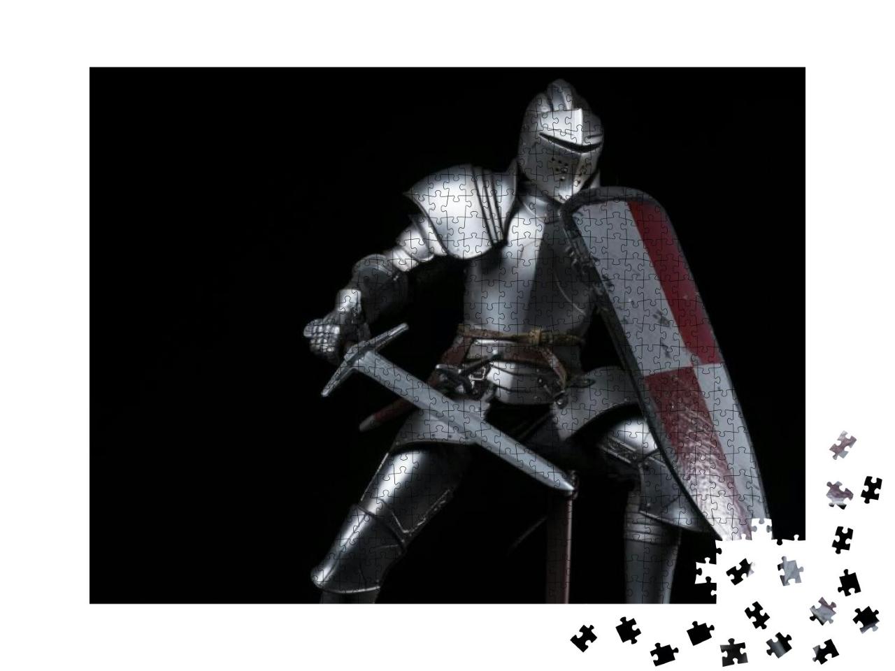 Knight with Sword & Red & White Shield... Jigsaw Puzzle with 1000 pieces