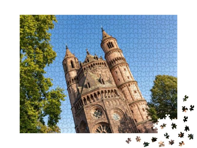 Old Historic Cathedral of Worms, Germany... Jigsaw Puzzle with 1000 pieces