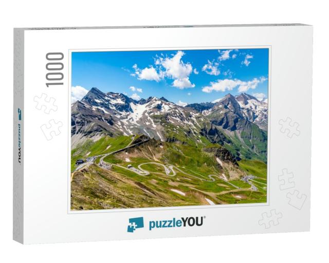 Mountain Asphalt Road Serpentine. Winding Grossglockner H... Jigsaw Puzzle with 1000 pieces