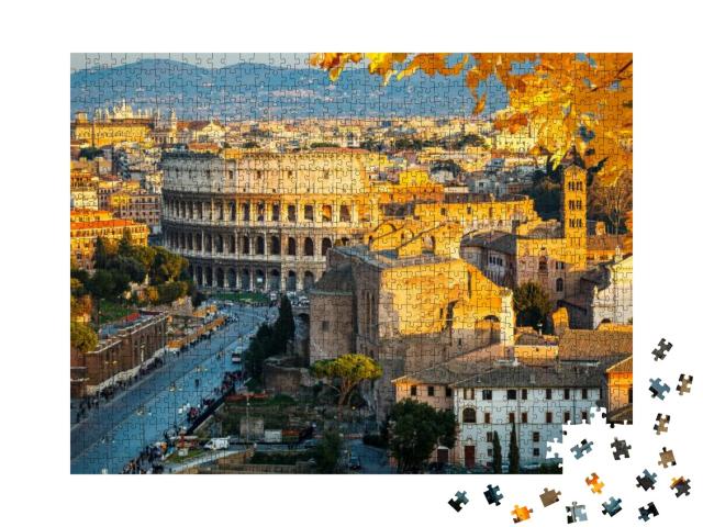 View on Colosseum in Rome, Italy... Jigsaw Puzzle with 1000 pieces