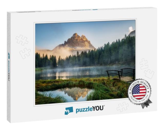 Majestic Landscape of Antorno Lake with Famous Dolomites... Jigsaw Puzzle
