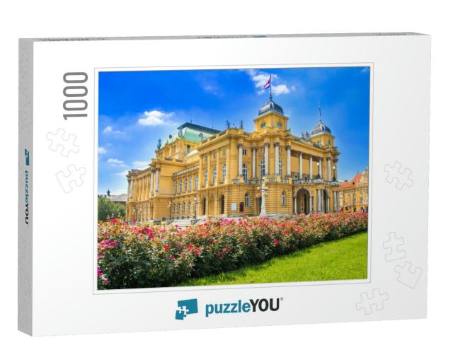 Croatian National Theater in Zagreb, Croatia... Jigsaw Puzzle with 1000 pieces