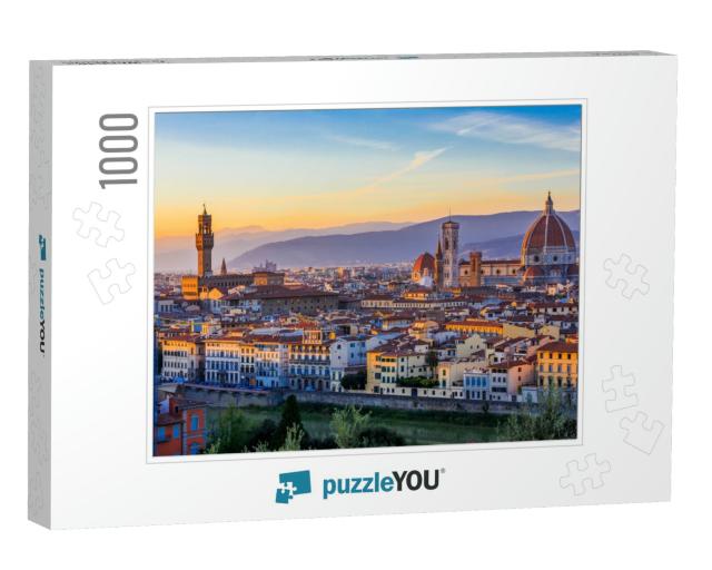 View of Florence After Sunset from Piazzale Michelangelo... Jigsaw Puzzle with 1000 pieces