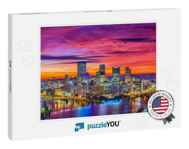 Pittsburgh, Pennsylvania, USA Downtown Skyline on the Rive... Jigsaw Puzzle