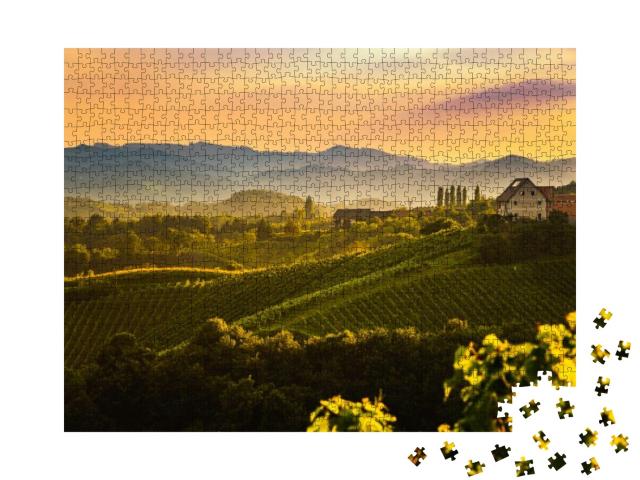 View from Famous Wine Street in South Styria, Austria on... Jigsaw Puzzle with 1000 pieces