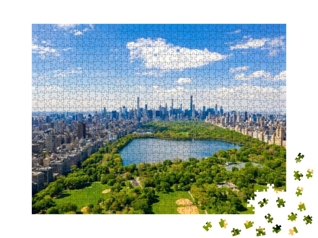 Aerial View of the Central Park in New York with Golf Fie... Jigsaw Puzzle with 1000 pieces