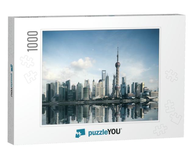 Shanghai Skyline with Reflection, China... Jigsaw Puzzle with 1000 pieces