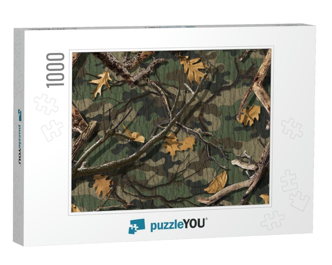 Classic Woods Camouflage Seamless Pattern... Jigsaw Puzzle with 1000 pieces