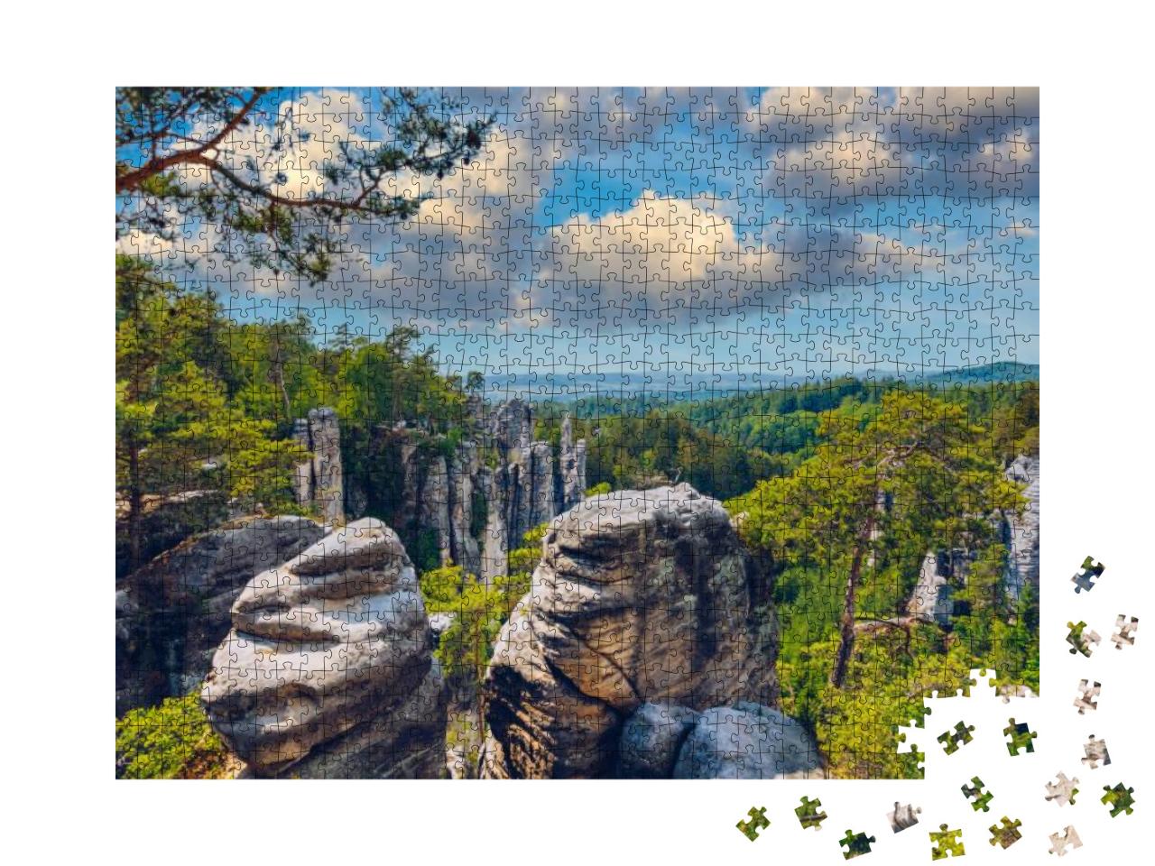 Prachov Rocks Prachovske Skaly in Cesky Raj Region, Czech... Jigsaw Puzzle with 1000 pieces