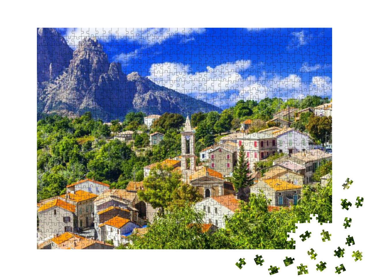 Evisa -Pictorial Mountain Village in Corsica... Jigsaw Puzzle with 1000 pieces