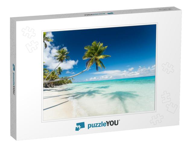 Tropical Scenery View on Pk9 Beach of Fakarava in French... Jigsaw Puzzle