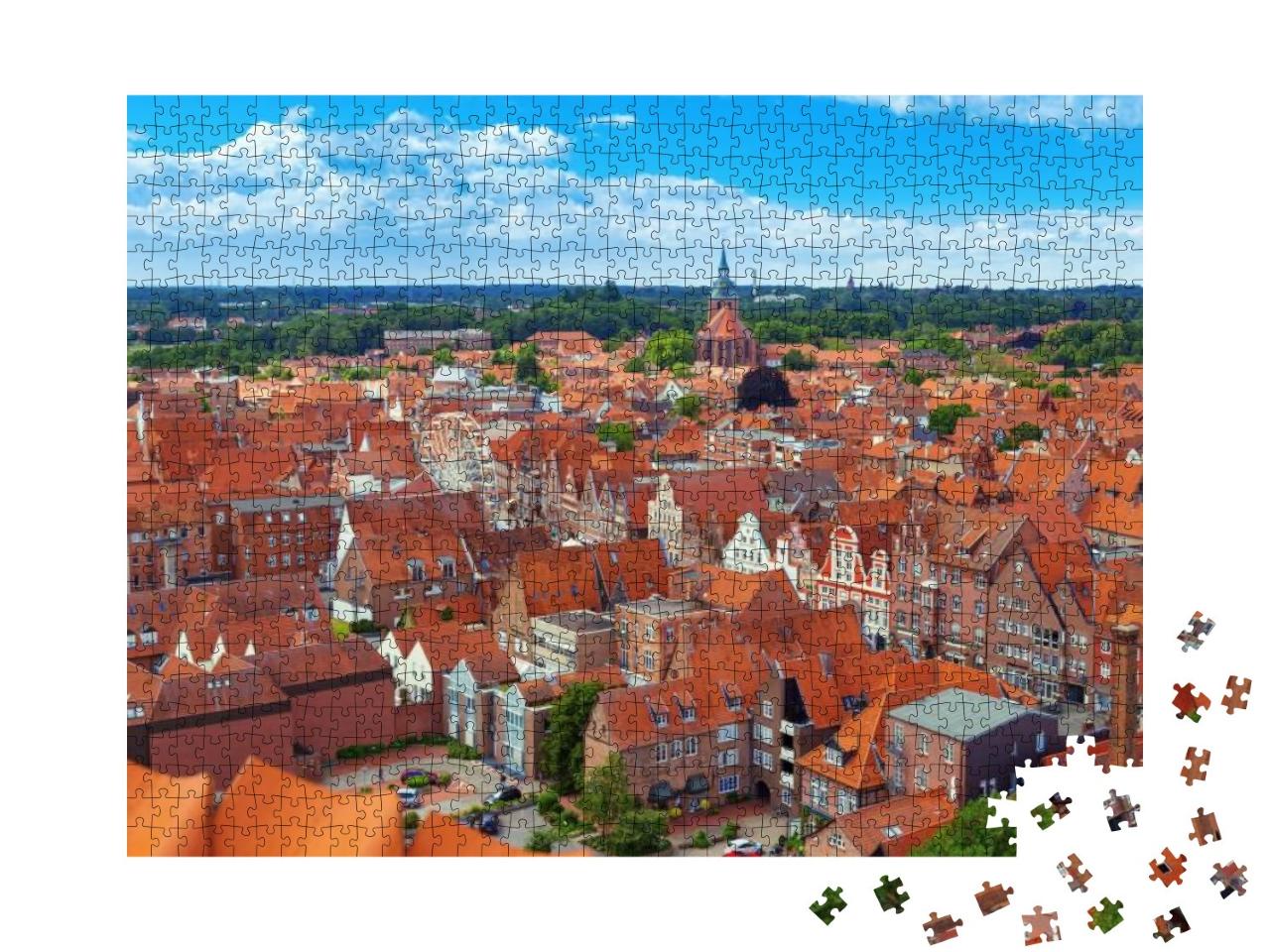 City Landscape. View from the Top of the German City of L... Jigsaw Puzzle with 1000 pieces
