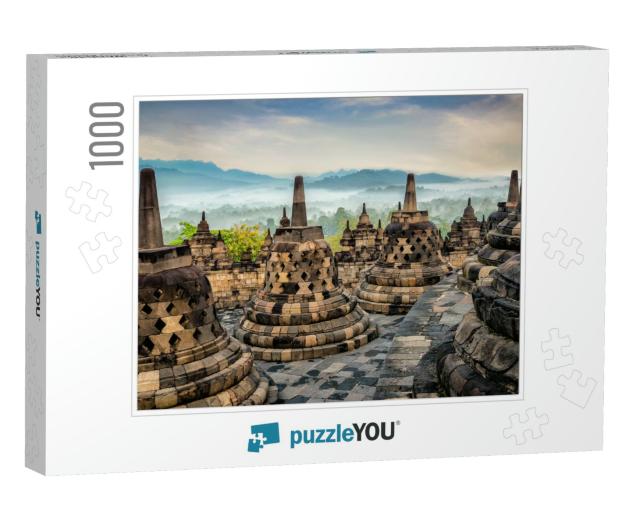 Buddhist Temple At Central Java Indonesia Its Name Borobu... Jigsaw Puzzle with 1000 pieces
