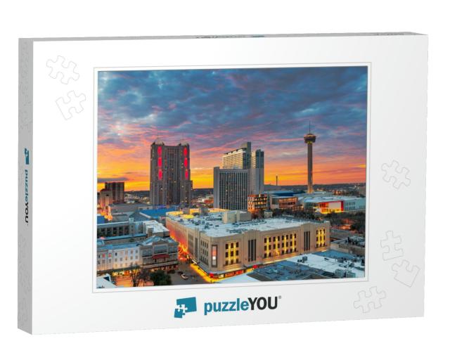 San Antonio, Texas, USA Skyline from Above At Dawn... Jigsaw Puzzle