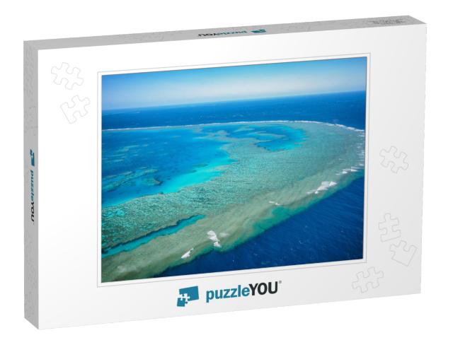 Aerial View of Great Barrier Reef in Whitsundays, Queensl... Jigsaw Puzzle