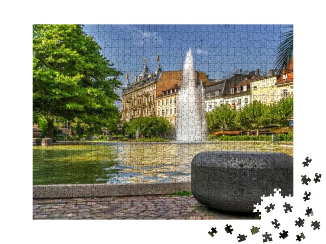 The Central City Fountain. Germany, Baden-Baden... Jigsaw Puzzle with 1000 pieces