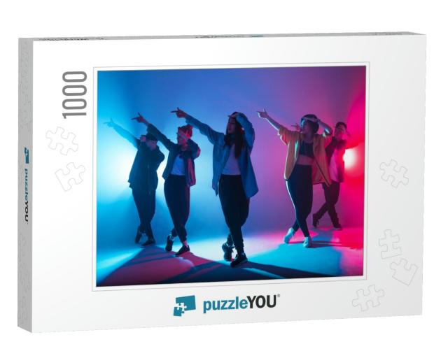 Young Modern Dancing Group of Six Adult Young People Prac... Jigsaw Puzzle with 1000 pieces