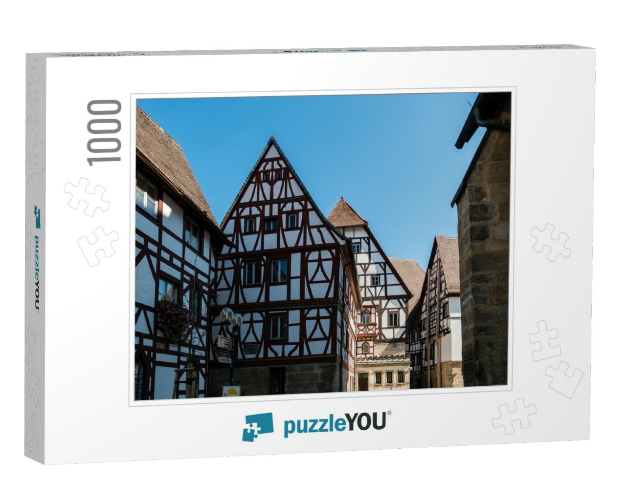 Half-Timbered Houses At the Kirschgarten in Mainz Rhinela... Jigsaw Puzzle with 1000 pieces