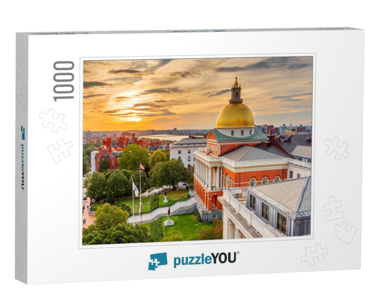 Boston, Massachusetts, USA Cityscape with the State House... Jigsaw Puzzle with 1000 pieces