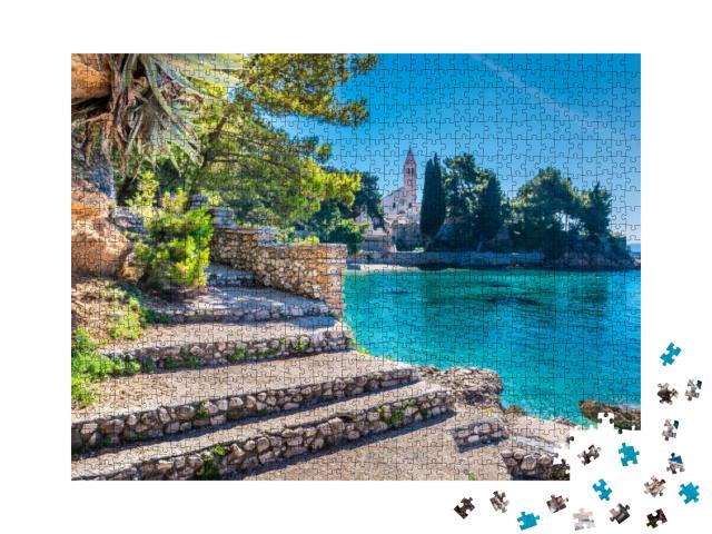 Ancient Dominican Monastery is Landmark in Town of Bol wi... Jigsaw Puzzle with 1000 pieces