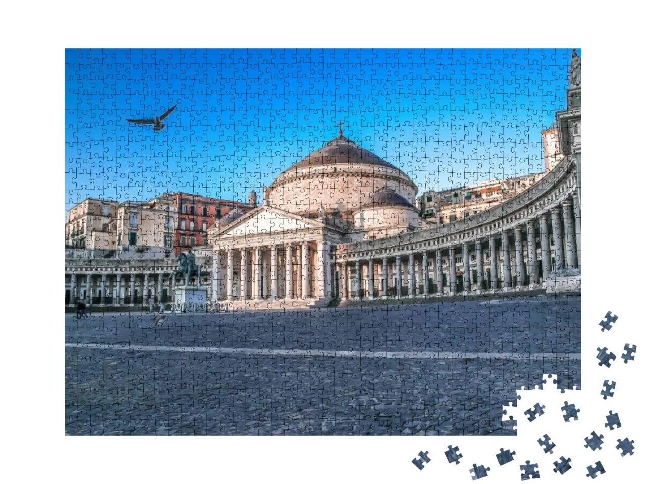 View of Piazza Del Plebiscito, Naples, Italy... Jigsaw Puzzle with 1000 pieces