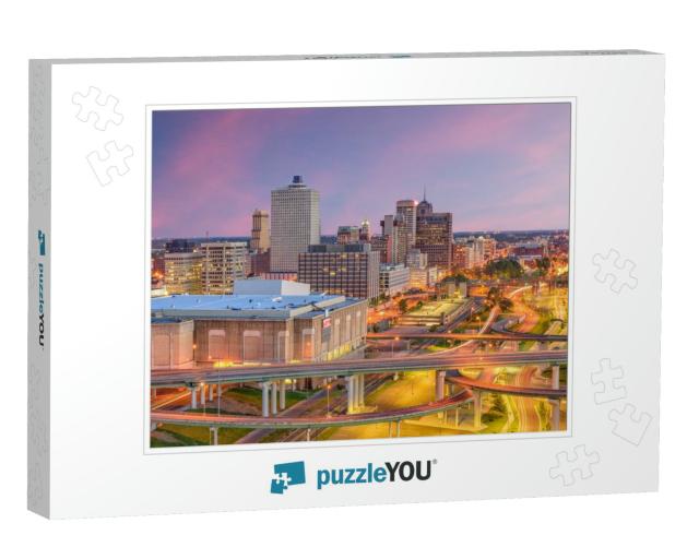 Memphis, Tennessee, USA Downtown Skyline At Twilight... Jigsaw Puzzle
