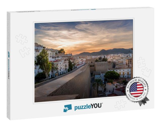 Dalt Vila & Almudaina Castle in Ibiza Old Town. Vivid Sun... Jigsaw Puzzle