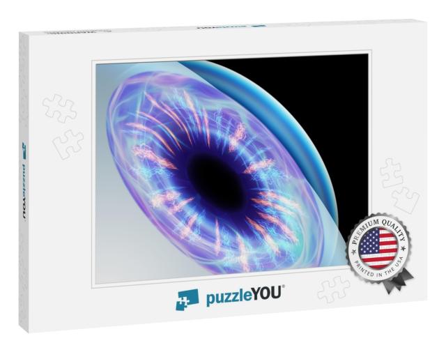 Realistic Human Eye Pupil Close-Up View. the Concept of L... Jigsaw Puzzle